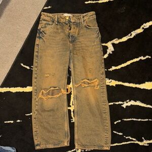 We the free Relaxed Fit Distressed Jeans in Tan
